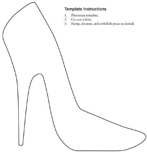 High Heel Shoe Template