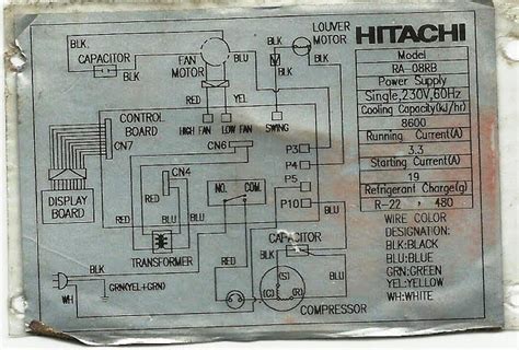 Hitachi Air Conditioner Wiring Diagram