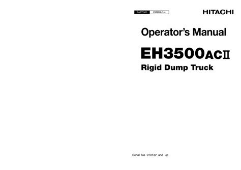 Hitachi Eh 3500ac 8545 Rigid Dump Truck Service Repair Manual Instant Download