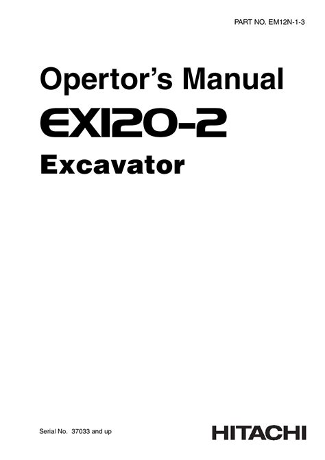 Hitachi Ex120 2 Excavator Service Manual