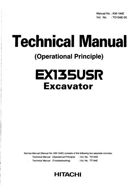 Hitachi Ex135usr Excavator Service Manual Set