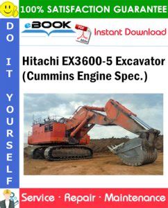 Hitachi Ex3600 5 Excavator Service Repair Manual Instant Download