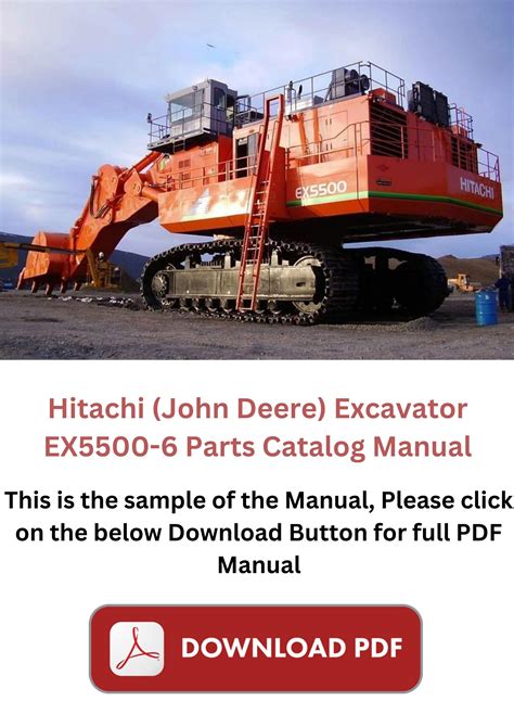 Hitachi Ex5500 Excavator Service Repair Manual Instant Download