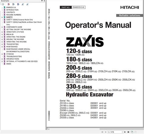 Hitachi Operators Manual Excavators