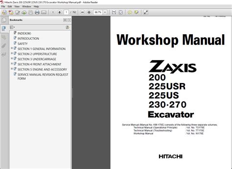 Hitachi Zaxis 200 225usr 225us 230 270 Excavator Service Repair Workshop Manual Download