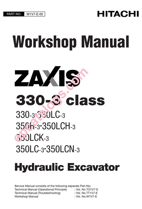 Hitachi Zaxis 330 3 330 350 3 Workshop Service Repair Manual