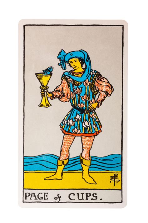 Hjälp med sorg och förlust - Page of Cups Tarot-kortbetydelse