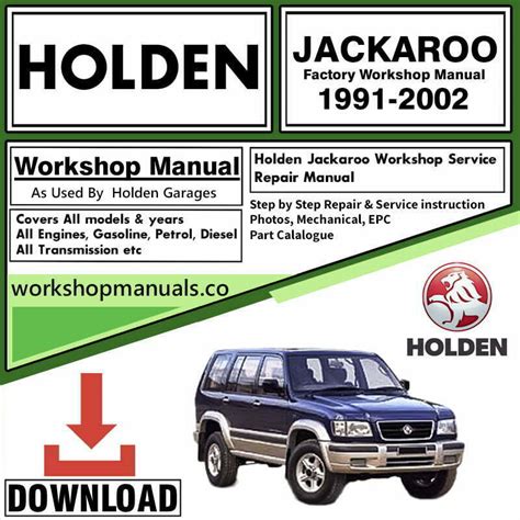 Holden Jackaroo Service Manual Download