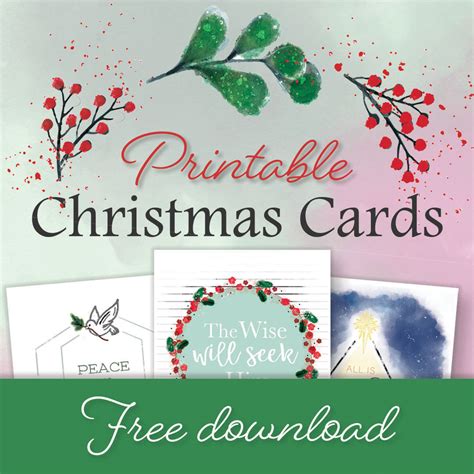 Holiday Cards Free Printable