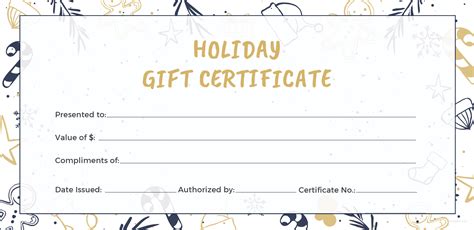 Holiday Gift Certificate Template