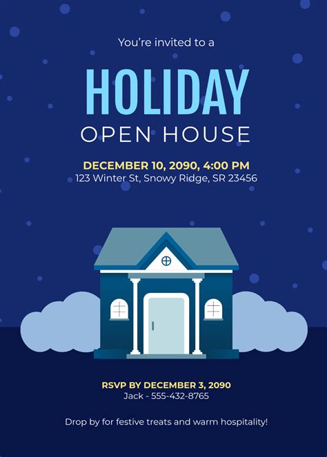 Holiday Open House Invitation Templates Free