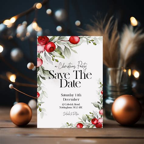 Holiday Party Save The Date Templates