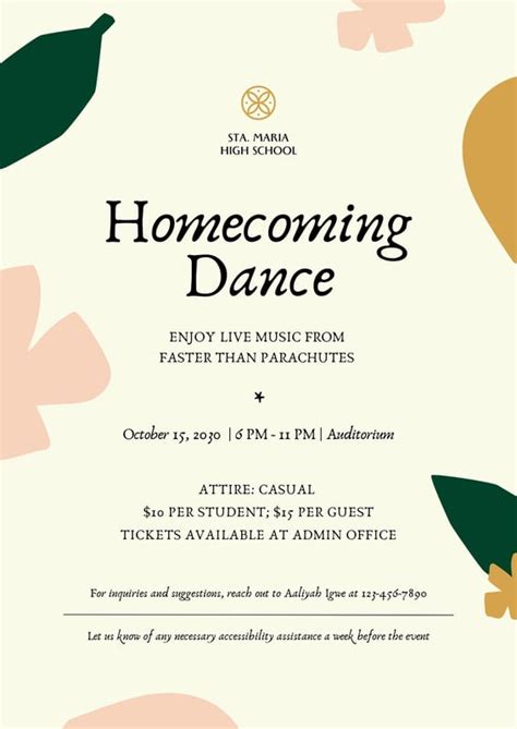 Homecoming Flyer Template Free