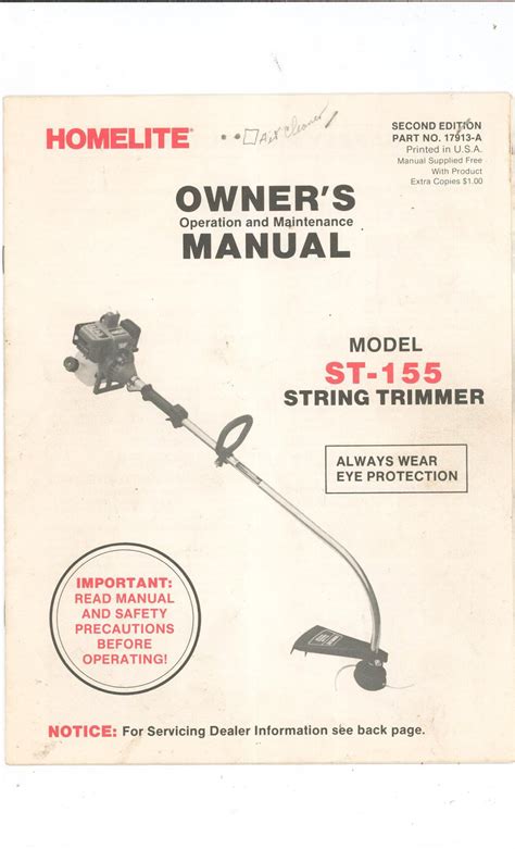 Homelite Electric Weed Wacker Manual