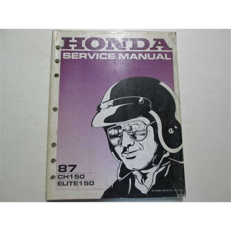 Honda 1985 1987 Ch150 Elite Workshop Repair Service Manual 10102 Quality