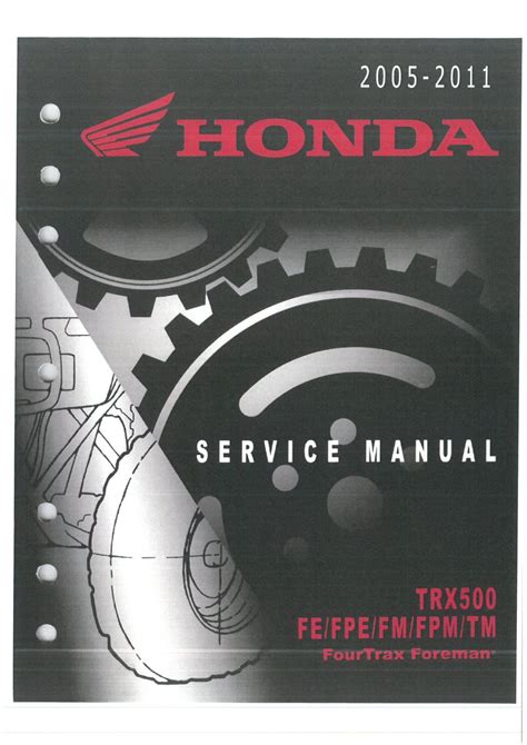 Honda 2005 2011 Trx500fe Fpe Fm Fpm Tm Atv Workshop Repair Service Manual 10102 Quality