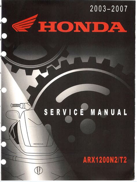 Honda Aquatrax Arx1200 Pwc Workshop Repair Manual