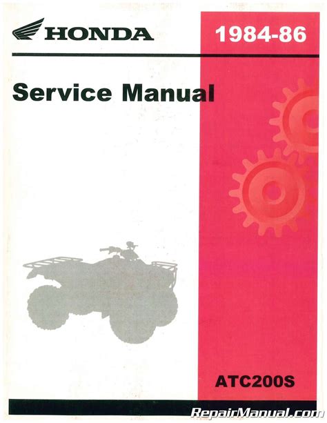 Honda Atc200s Service Manual Repair 1984 1986 Atc 200s