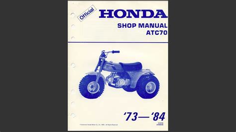 Honda Atc70 Service Repair Manual Pdf 73 84