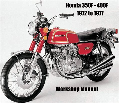 Honda Cb350f Cb400f Service Repair Workshop Manual 1972 Onwards