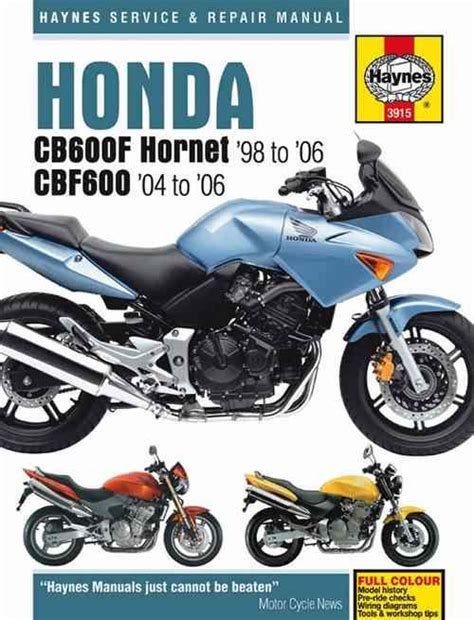 Honda Cb600f Hornet 1998 2006 Service Repair Manual Download