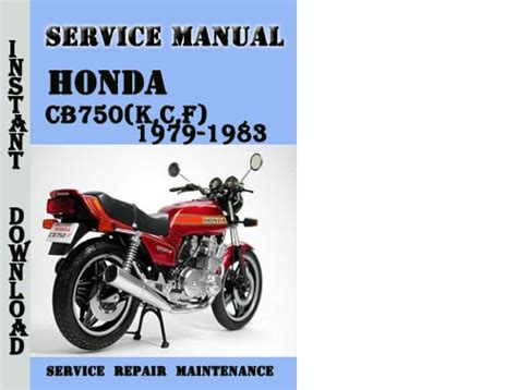 Honda Cb750 K C F 1979 1983 Service Repair Manual Pdf