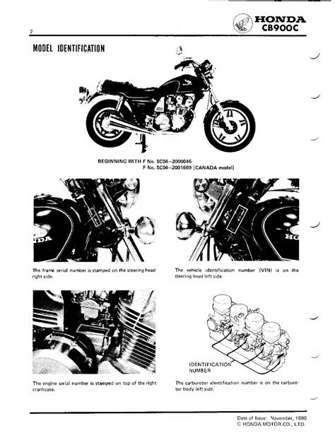 Honda Cb900c Cb900f Service Manual Download 1980 1981 1982