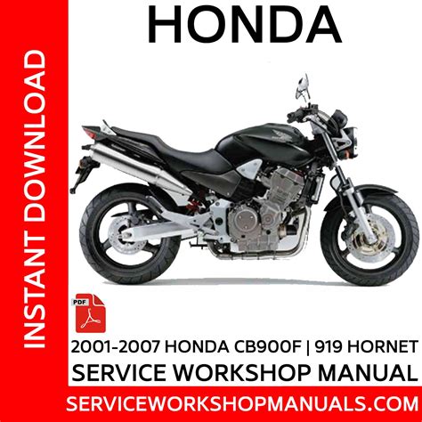 Honda Cb900f 919 Hornet Service Repair Manual 02 03