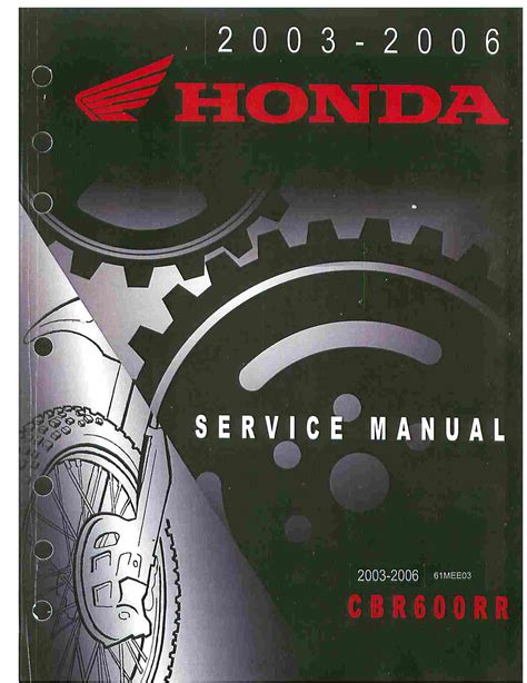 Honda Cbr 600 Rr 2003 2004 Service Repair Manual Download