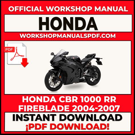 Honda Cbr1000rr Fireblade Service Repair Manual Pdf 04 06