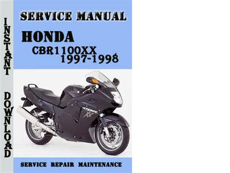 Honda Cbr1100xx 1997 1998 Service Repair Manual Pdf Download