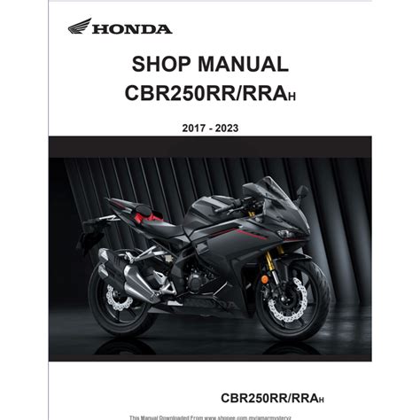 Honda Cbr250 Cbr 250 Rr Workshop Service Manual Pdf