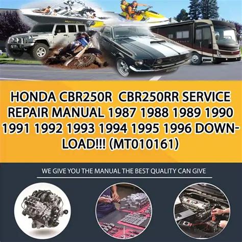 Honda Cbr250r Cbr250rr Service Repair Manual 1987 1988 1989 1990 1991 1992 1993 1994 1995 1996 Download