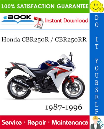 Honda Cbr250r Cbr250rr Service Repair Manual 1987 1996 Download