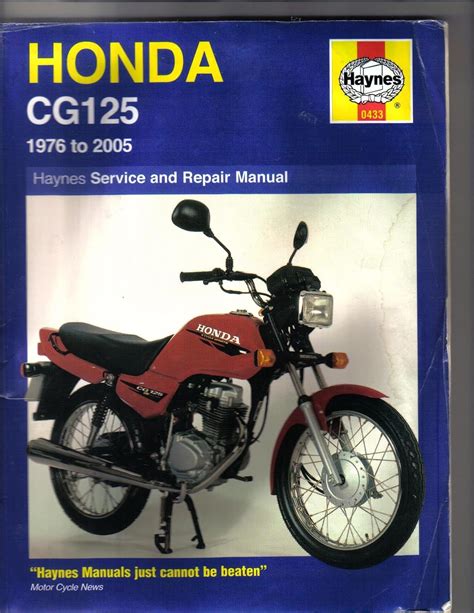 Honda Cg125 Service Repair Workshop Manual Download 1976 1992