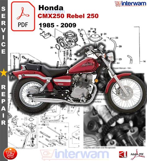 Honda Cmx250 Rebel 250 Service Repair Workshop Manual 1996 2009