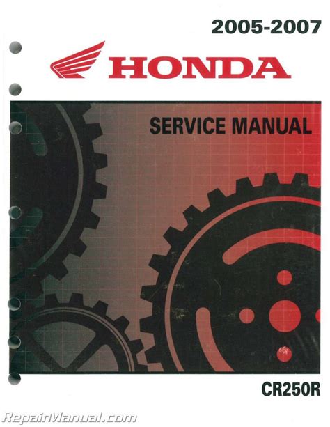 Honda Cr250r Service Manual Repair 2005 2007 Cr250