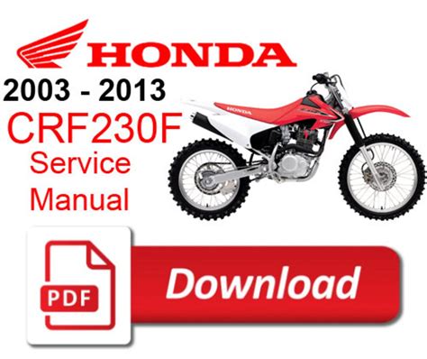 Honda Crf230f Service Repair Manual