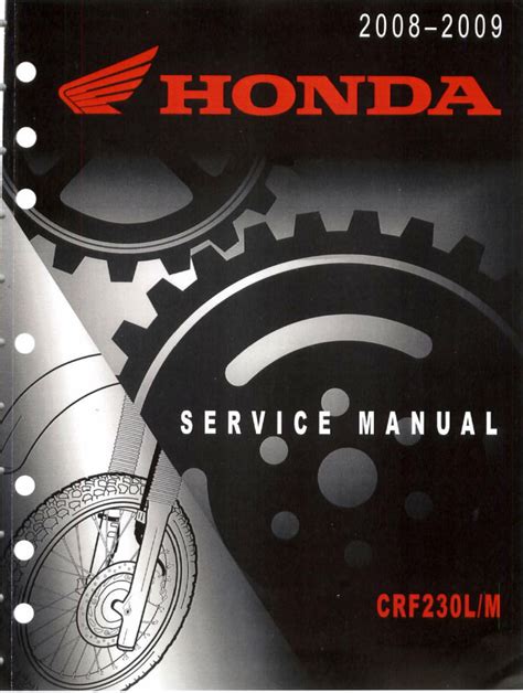 Honda Crf230l Crf230m Service Manual Repair 2008 2009 Crf230