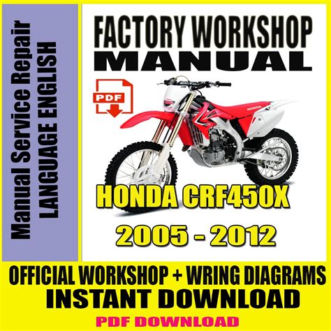 Honda Crf450x Service Manual Repair 2005 2013 Crf450