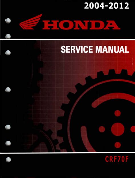 Honda Crf70f Service Manual Repair 2004 2012 Crf70