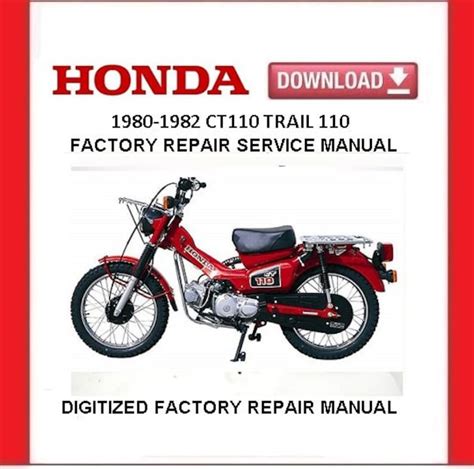 Honda Ct110 Trail Service Repair Pdf Manual Download 1986 2005