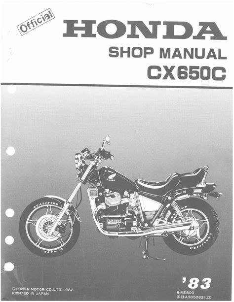 Honda Cx650c Service Repair Manual Download 1983 Onwards