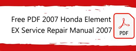 Honda Element Car Service Repair Manual 2007 2008 Download