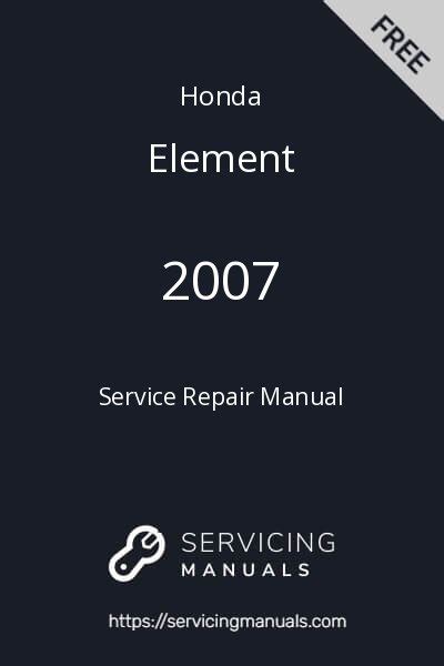 Honda Element Service Repair Pdf Manual Download 2003 2006