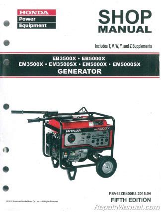 Honda Eu3000is Generator Service Manual