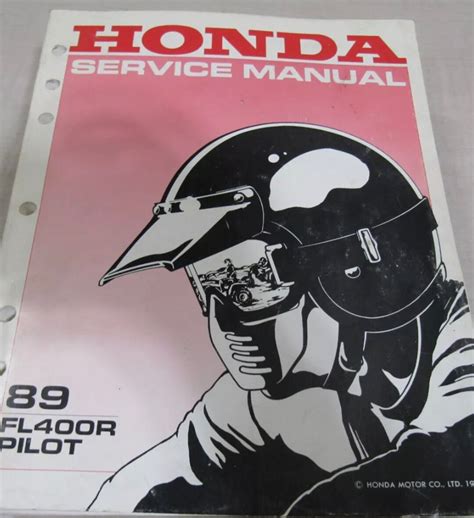 Honda Fl400r Pilot Service Manual Repair 1989 Fl 400r