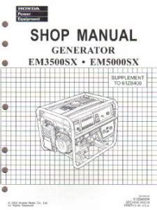 Honda Generator Em3500sx Free Troubleshooting Manual