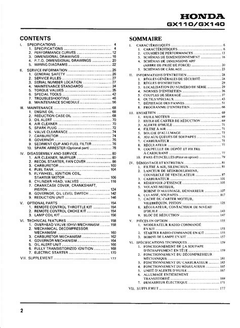 Honda Gx140 Horizontal Shaft Engine Repair Manual