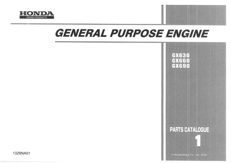 Honda Gx630 Gx660 Gx690 Engine Service Owners Parts Manual